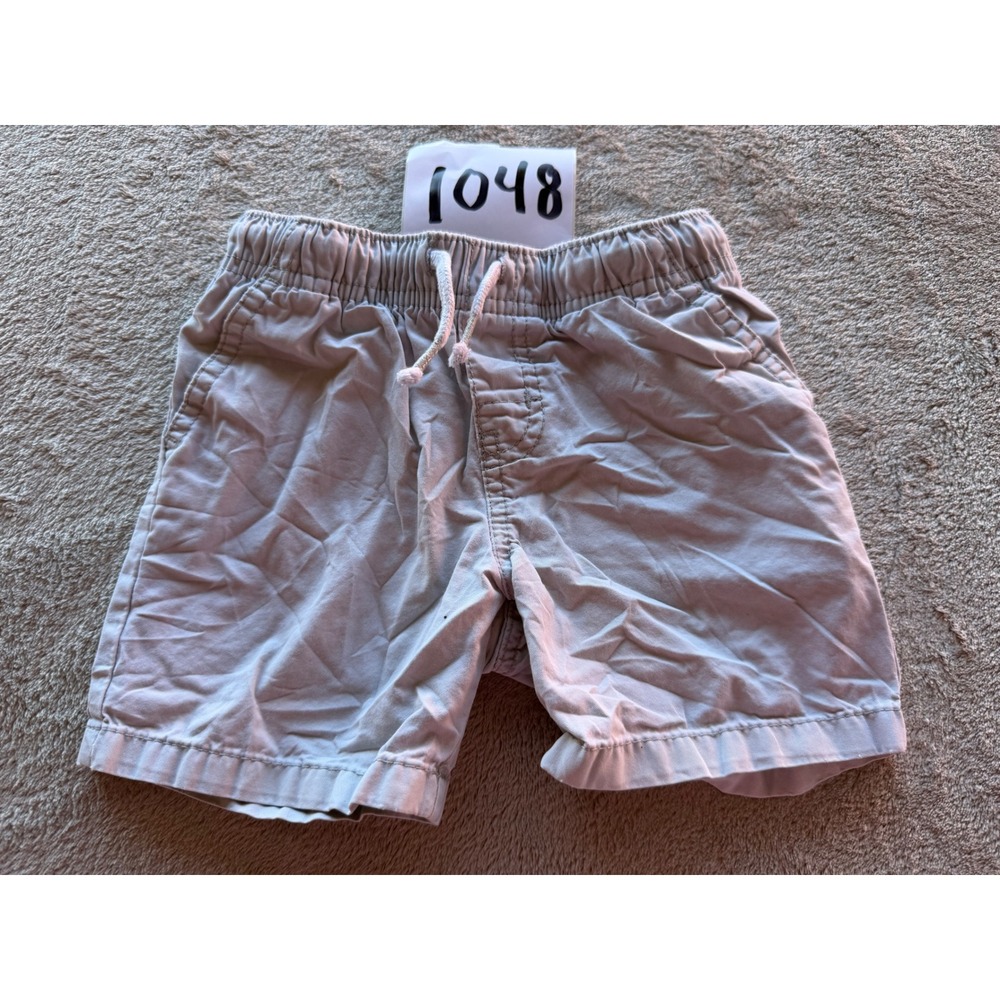 Cat & Jack Chino Shorts Toddler 2T Gray Cotton Drawstring Twill